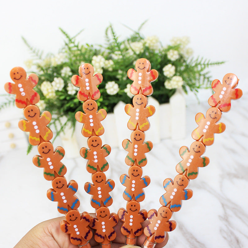 Wholesale Christmas Building Blocks Cartoon Pencil Creative No-sharpening Pencil