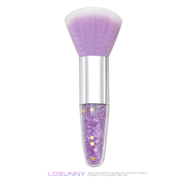 Wholesale Single Crystal Transparent Handle Powder Brush Makeup Brush Blush Foundation Brush Beauty Tools ACC-MB-LXY001