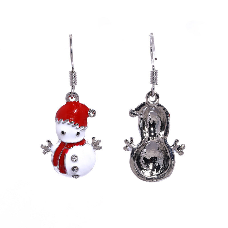 Wholesale Festive Christmas Snowman Earrings