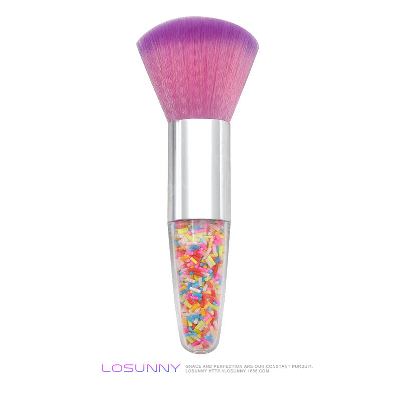 Wholesale Single Crystal Transparent Handle Powder Brush Makeup Brush Blush Foundation Brush Beauty Tools ACC-MB-LXY001