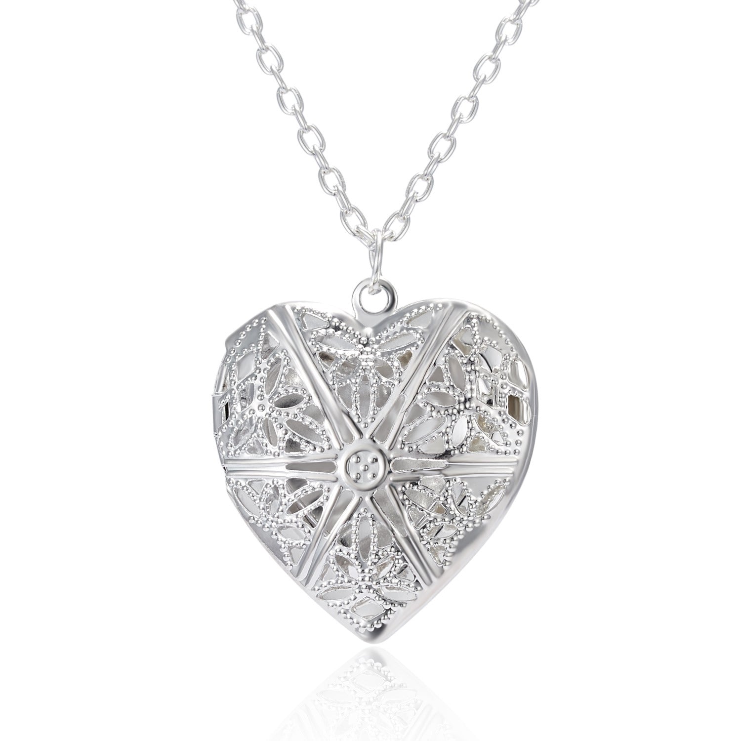 Wholesale heart can be opened photo frame necklace