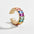 Wholesale  multi-color glass diamond jewelry simple C- shaped earrings