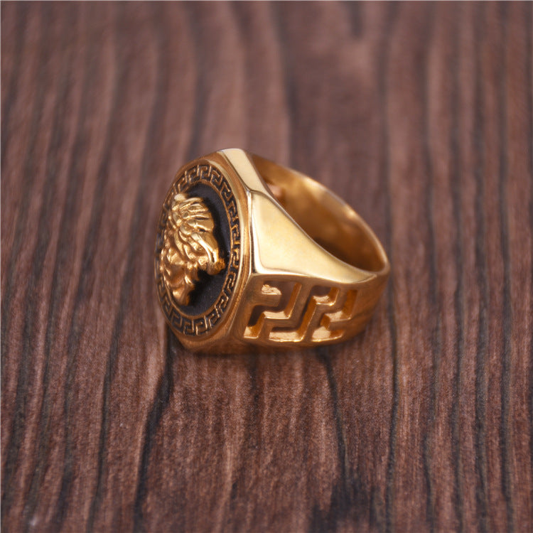 Wholesale human head  titanium steel ring