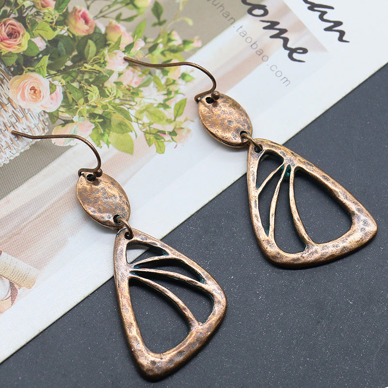 Wholesale Retro Ethnic Earrings Set Alloy Geometric Turquoise Tassel Trendy Party Accessory Gift