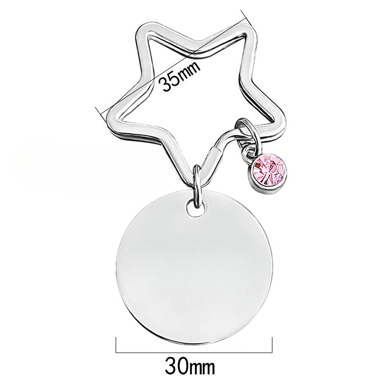 Wholesale Pink Diamond Family Holiday Gift Mother's Day Metal Keychain ACC-KC-Ganggu024