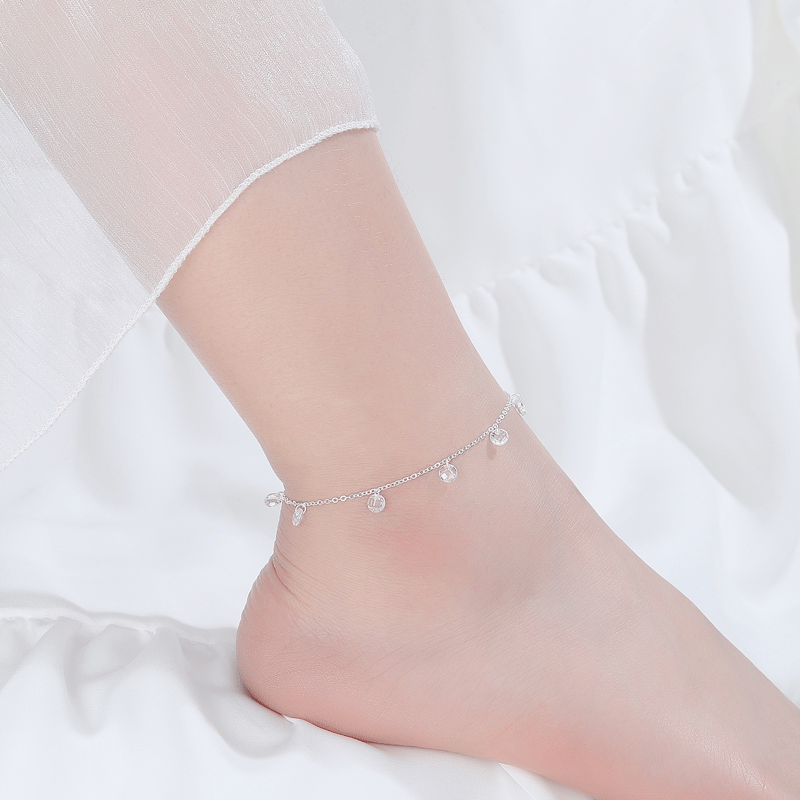 Wholesale  S925 Silver Ankle Women's MCross Chain