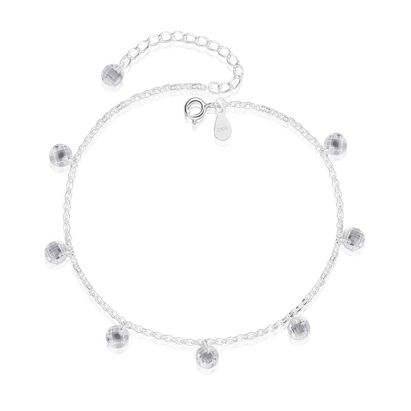 Wholesale  S925 Silver Ankle Women's MCross Chain