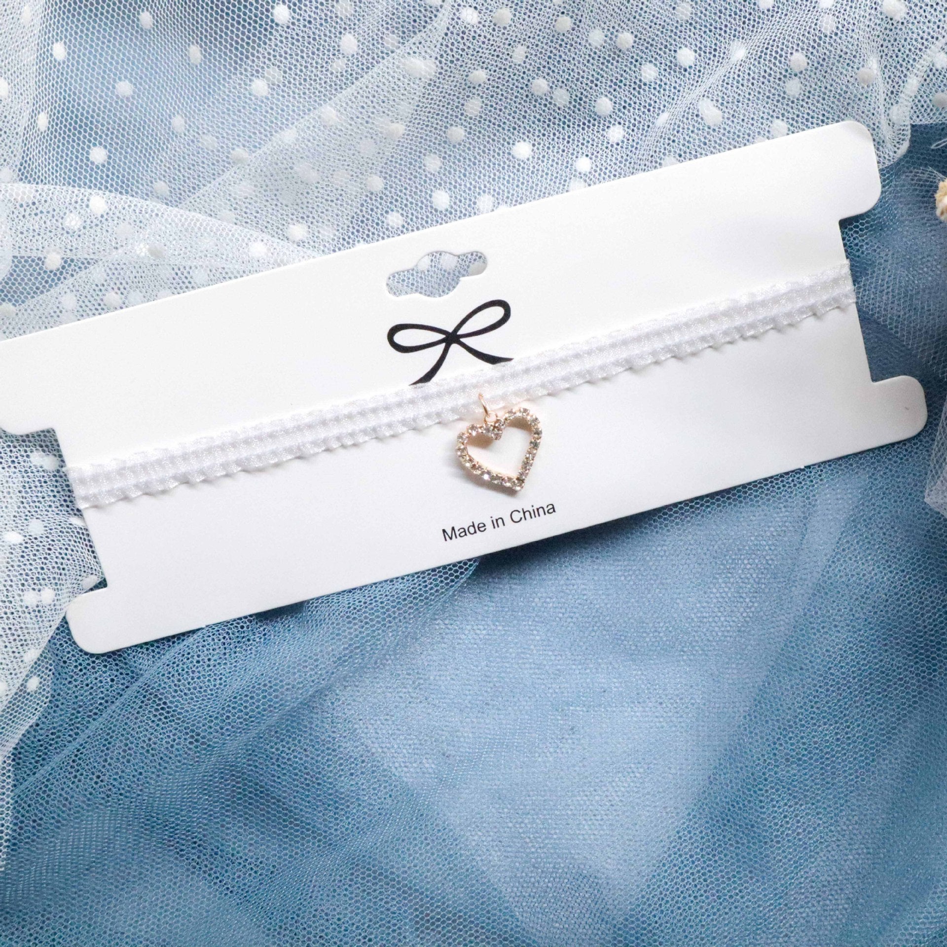 Wholesale Christmas white heart necklace choker necklace