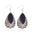 Wholesale  Double-layer Teardrop-shaped PU Leather Earrings suit American Flag Independence Day Earrings