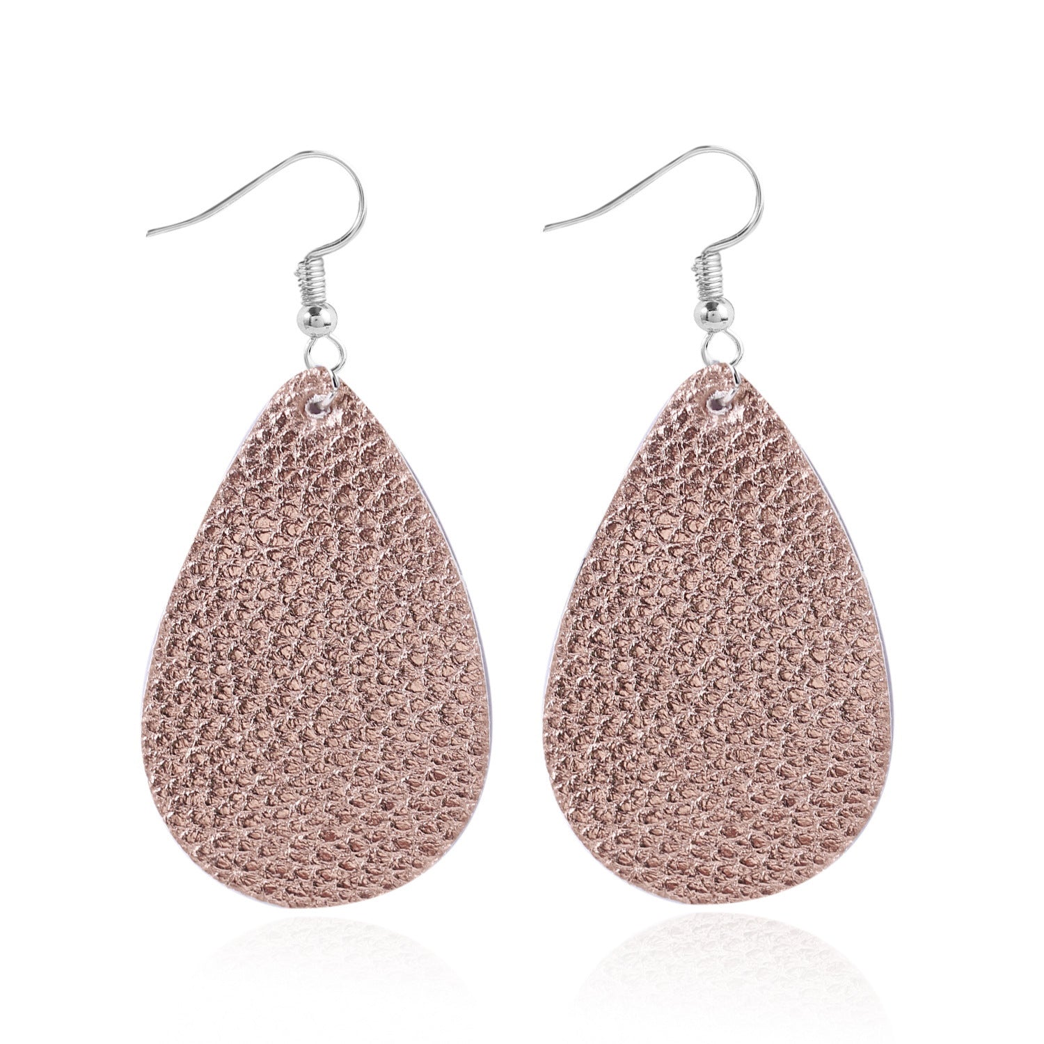Wholesale  Double-layer Teardrop-shaped PU Leather Earrings suit American Flag Independence Day Earrings