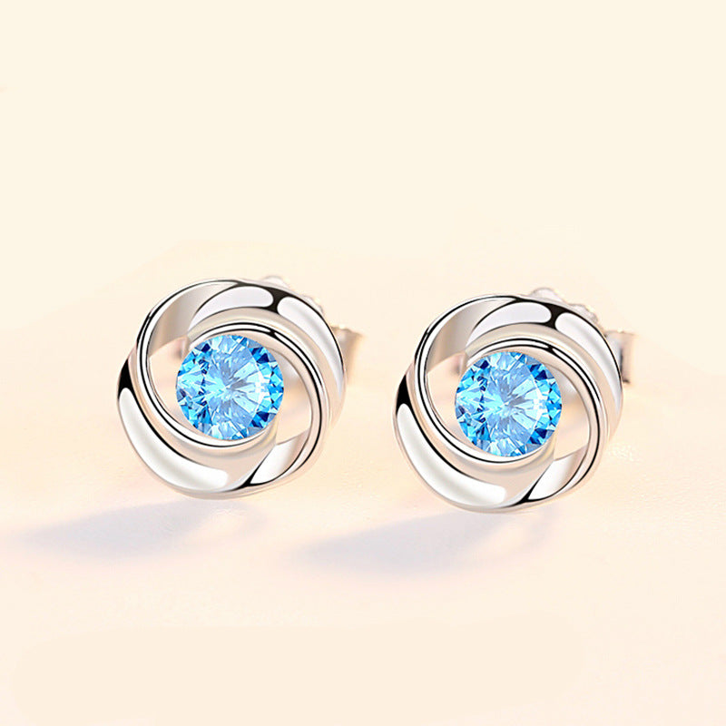 Wholesale s925 sterling silver rose  earrings