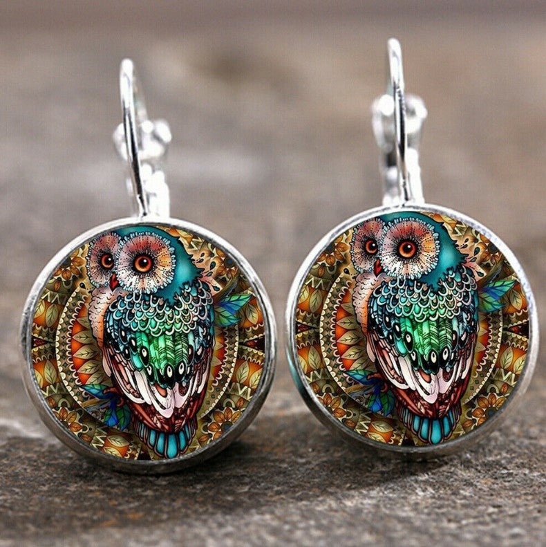 Wholesale Retro Moon Angel Alloy Earrings Boutique Resale