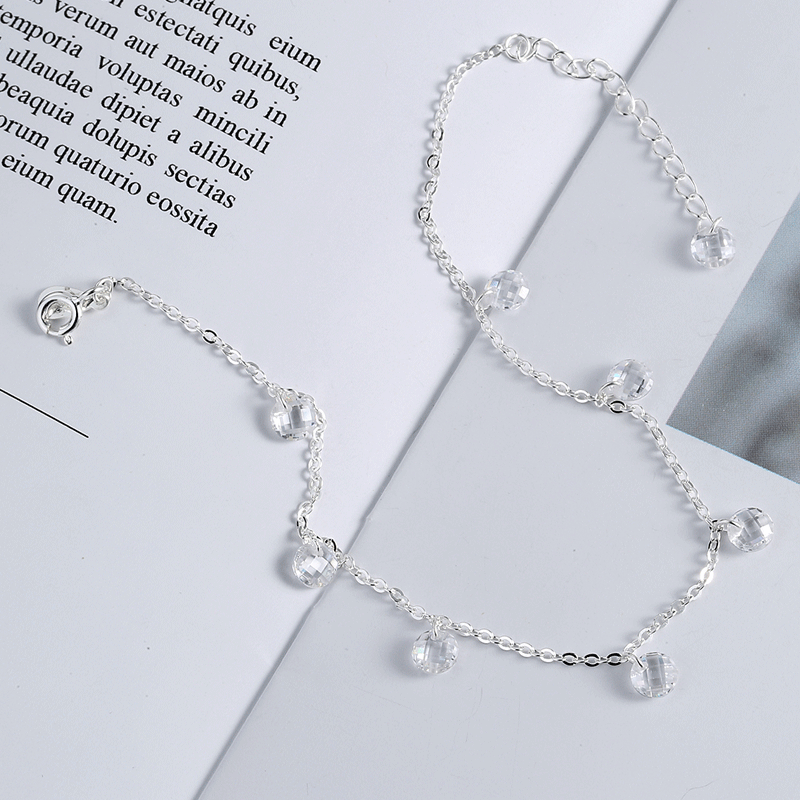 Wholesale  S925 Silver Ankle Women's MCross Chain