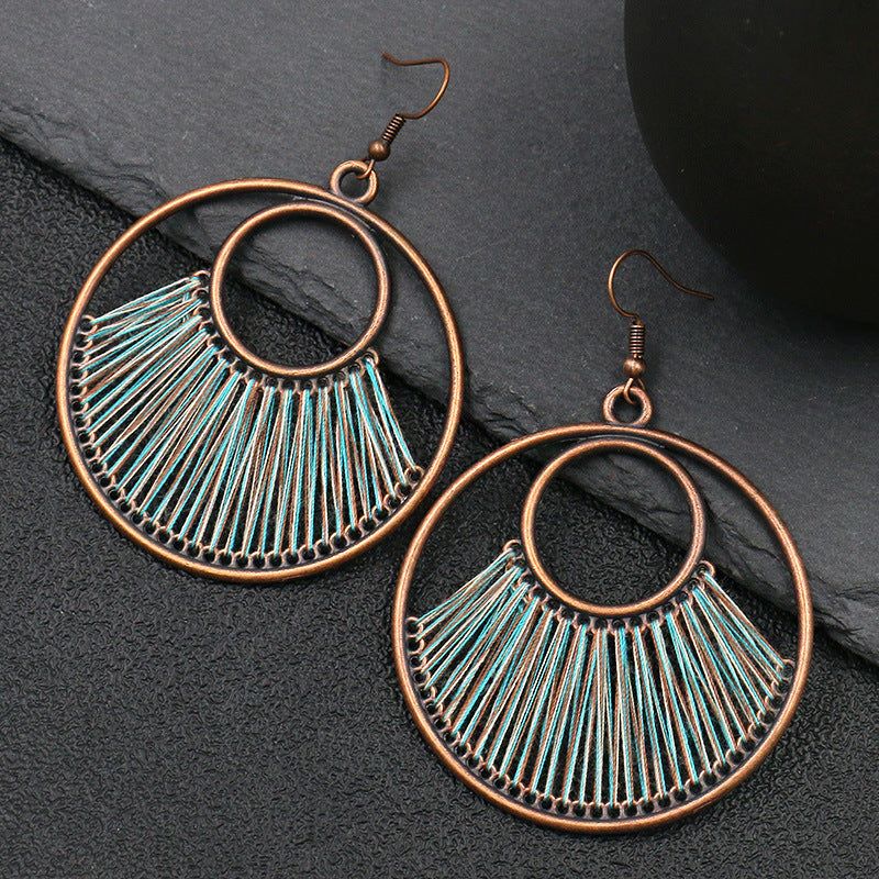 Wholesale Retro Round Hollow Love Earrings Multi-Piece Set - Fashion Accessory for Everyday Wear or Boutique Resale