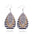 Wholesale  Double-layer Teardrop-shaped PU Leather Earrings suit American Flag Independence Day Earrings