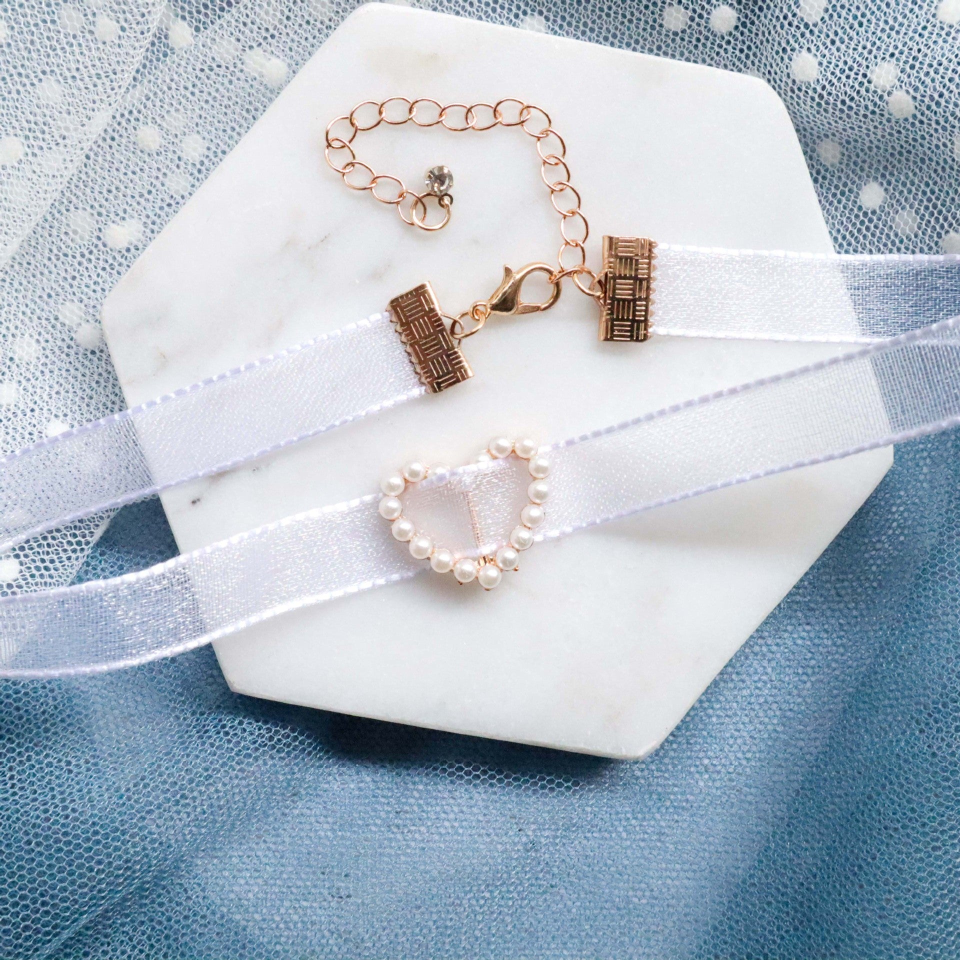 Wholesale Christmas white heart necklace choker necklace