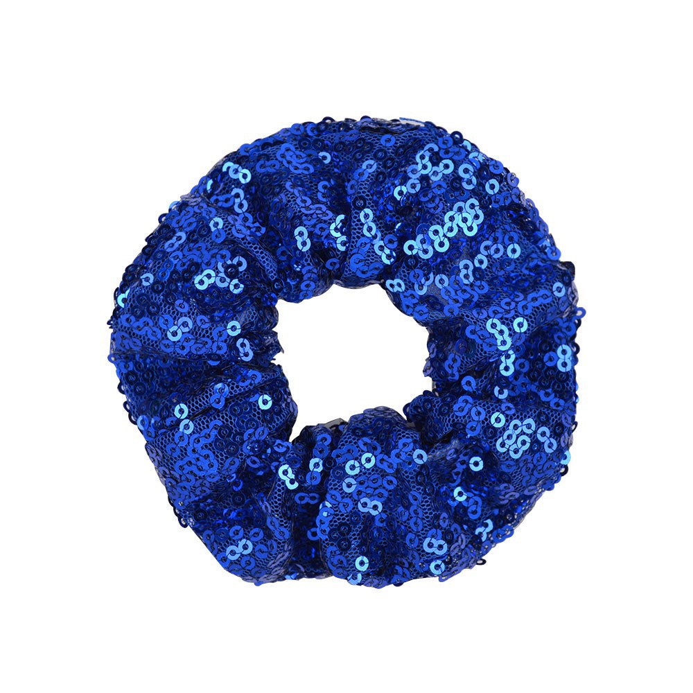Wholesale 12pcs 20 Colors Fish Scale Sequins Large Intestine Ring Hair Scrunchies ACC-HS-YaLun002