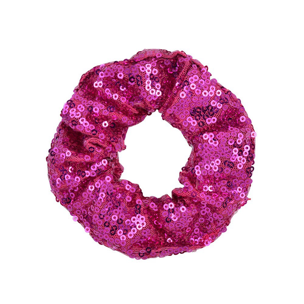 Wholesale 12pcs 20 Colors Fish Scale Sequins Large Intestine Ring Hair Scrunchies ACC-HS-YaLun002
