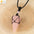 Wholesale Woven Hexagonal Pink Crystal Necklace