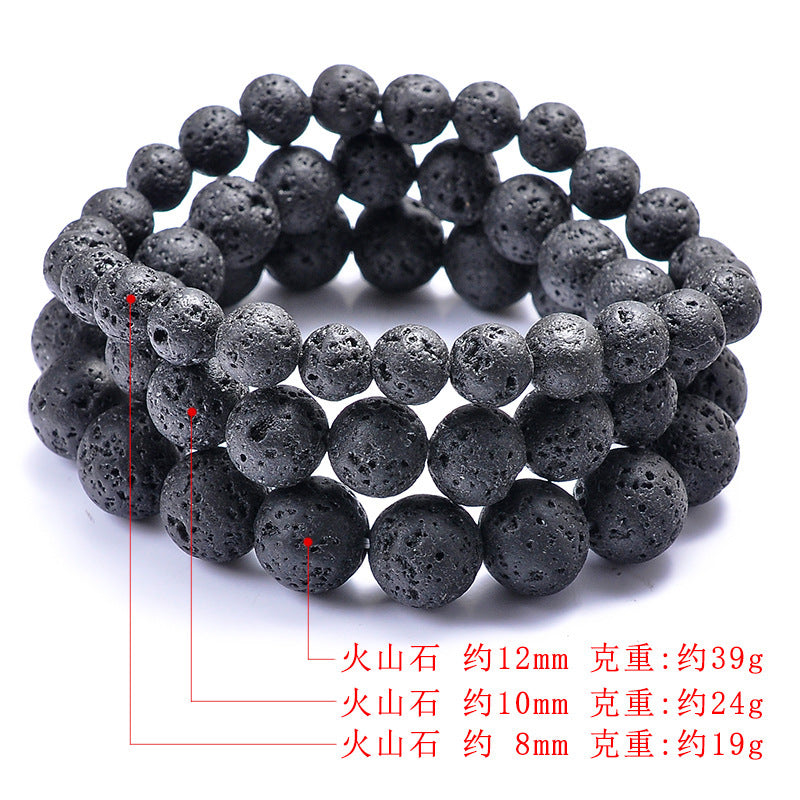Wholesale Volcanic Stone Beaded Bracelet Natural Stone Jewelry Accessory Gift for Everyday Wear