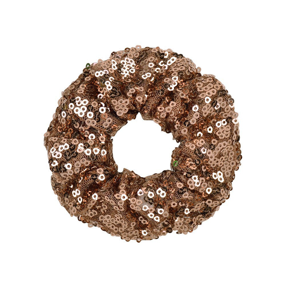 Wholesale 12pcs 20 Colors Fish Scale Sequins Large Intestine Ring Hair Scrunchies ACC-HS-YaLun002