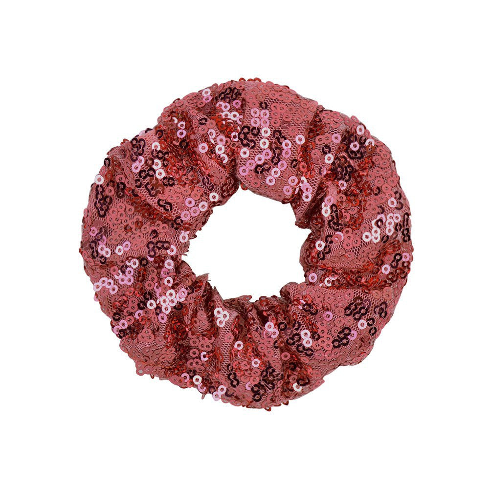 Wholesale 12pcs 20 Colors Fish Scale Sequins Large Intestine Ring Hair Scrunchies ACC-HS-YaLun002
