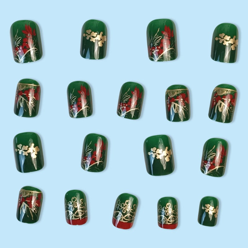 Wholesale 24 Pieces/box Easter Golden Flowers Branches Nails Kits Nail Stickers ACC-NS-QXJ006