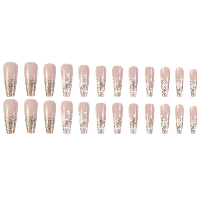Wholesale 24 Pieces/box Christmas Snowflake Nails Kits Nail Stickers ACC-NS-QXJ044