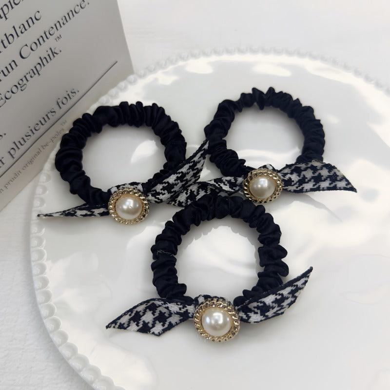 Wholesale 10pcs Autumn and Winter Houndstooth Bow Hair Scrunchies ACCVIP-HS-Yimu004