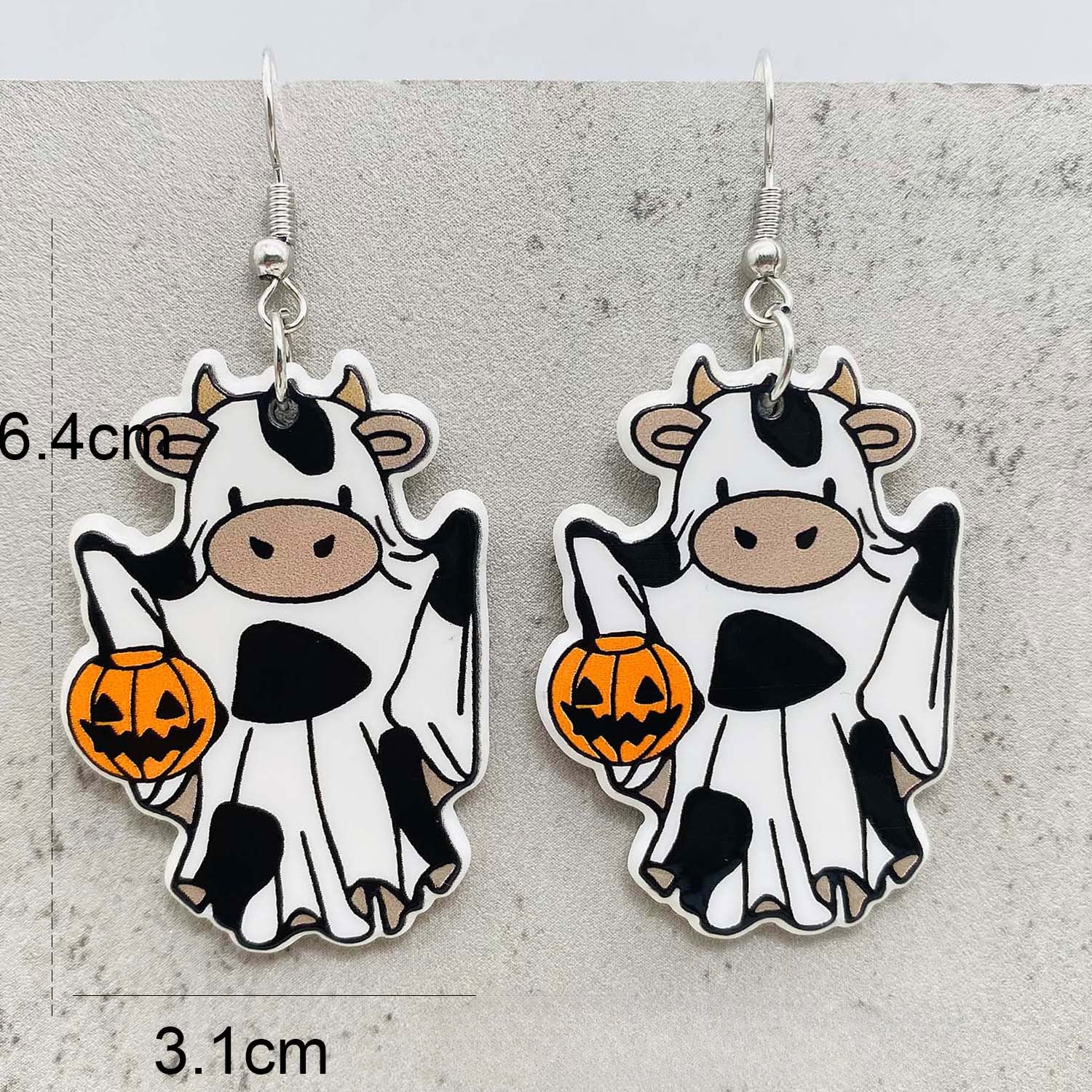 Wholesale Halloween Western Style Cowboy Ghost Acrylic Earrings ACC-ES-ChenY021