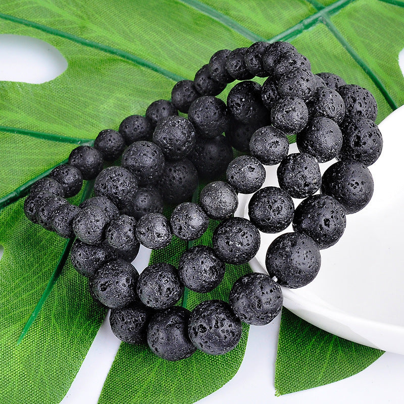 Wholesale Volcanic Stone Beaded Bracelet Natural Stone Jewelry Accessory Gift for Everyday Wear