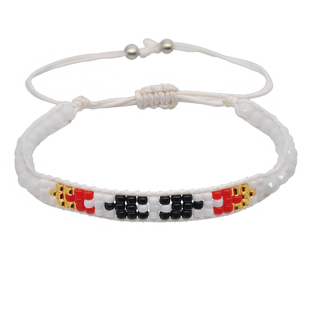 Wholesale Chic Rainbow Crystal Beaded Stretch Bracelet,  Handmade Ethnic Style Friendship Jewelry Accessory for Women,  DIY Gift