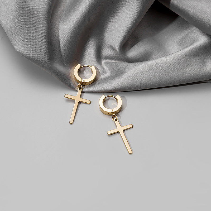 Wholesale  stainless steel cross earrings