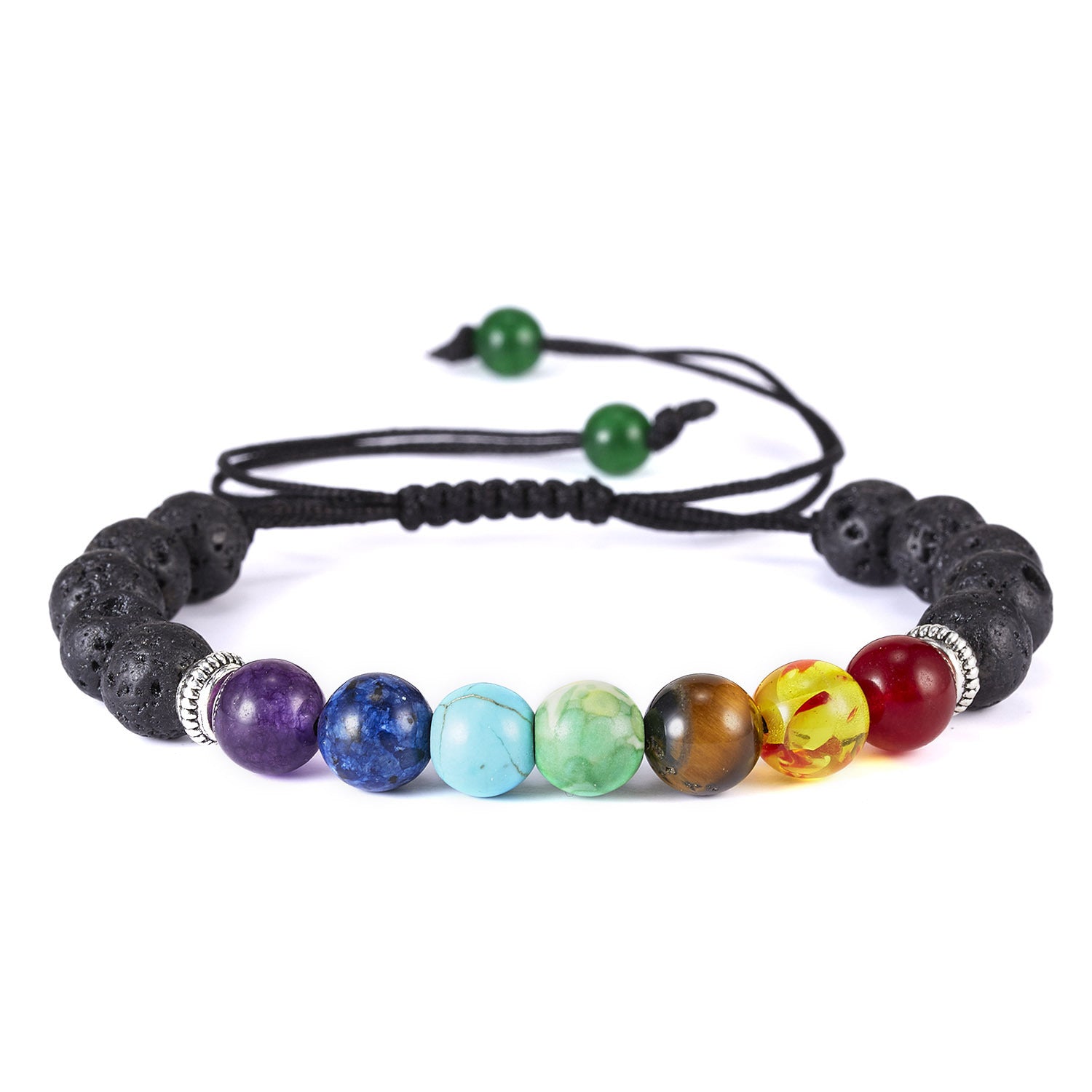 Wholesale Rainbow Magnetic Clasp Volcanic Stone Beaded Bracelet - Unisex Fashion Accessory for Gift or Resale