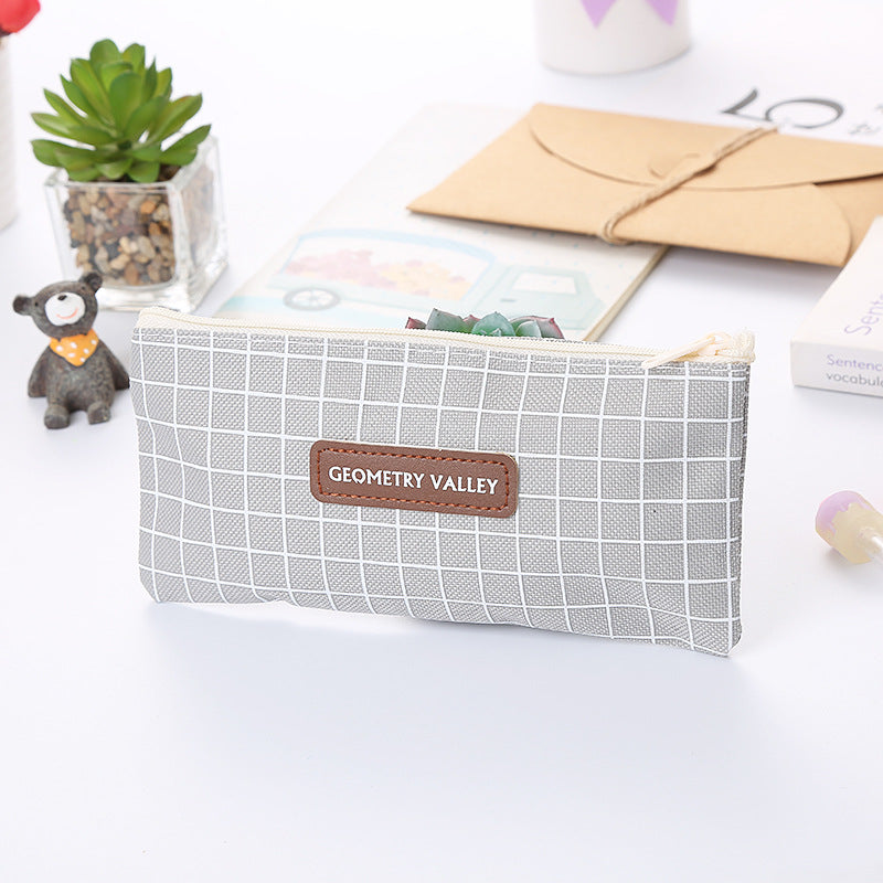 Wholesale Student Pencil Bag Oxford Cloth Square Pencil Bag Cute Stationery Storage Bag  ACC-PB-Liuj001