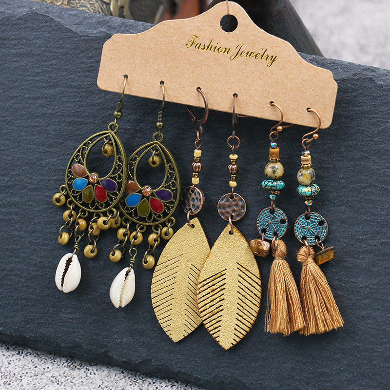Wholesale Bohemian Ethnic Style Alloy Earrings ACC-ES-HanH020