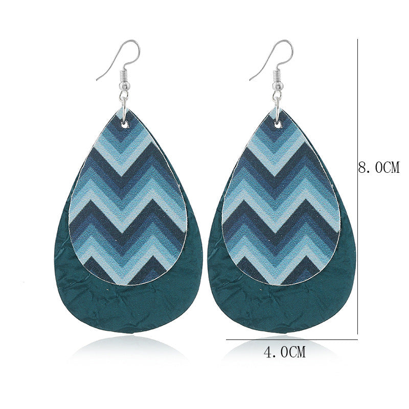 Wholesale  easter series leather double leather earrings