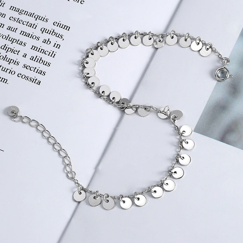 Wholesale S925 Sterling Silver Tassel Anklet