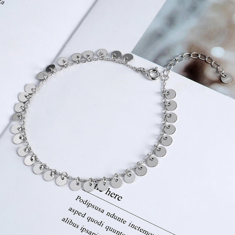 Wholesale S925 Sterling Silver Tassel Anklet