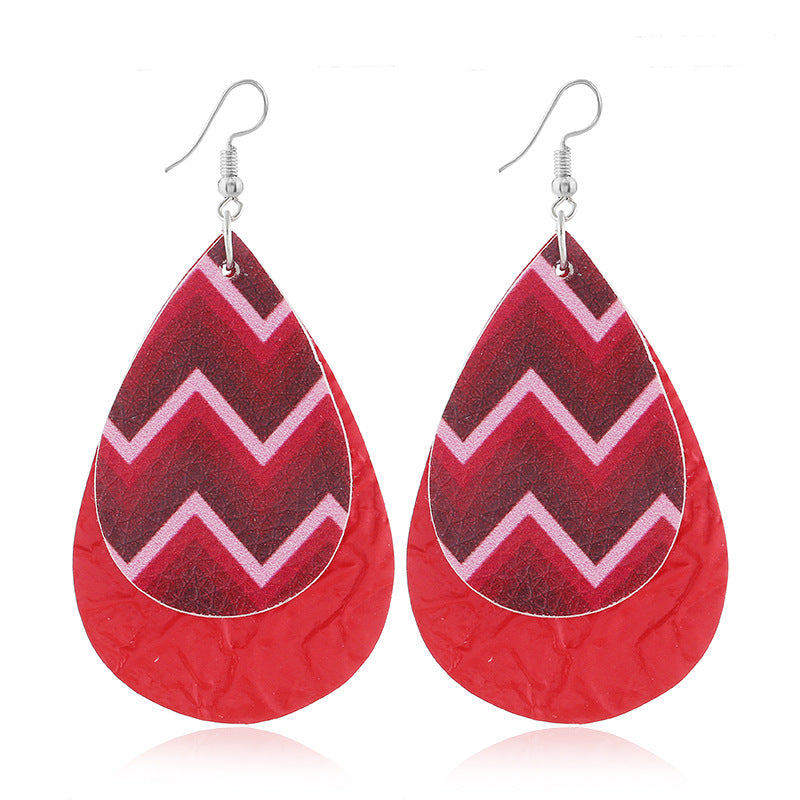 Wholesale  easter series leather double leather earrings