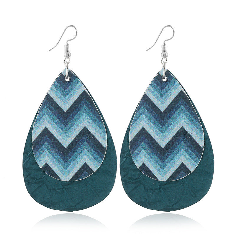 Wholesale  easter series leather double leather earrings