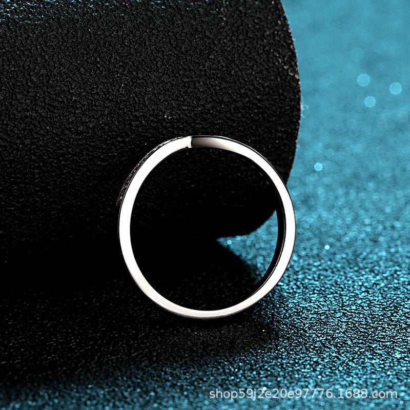 Wholesale V-Shaped 14 Points Moissanite Row Ring