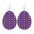 Wholesale easter leather egg-shaped earrings
