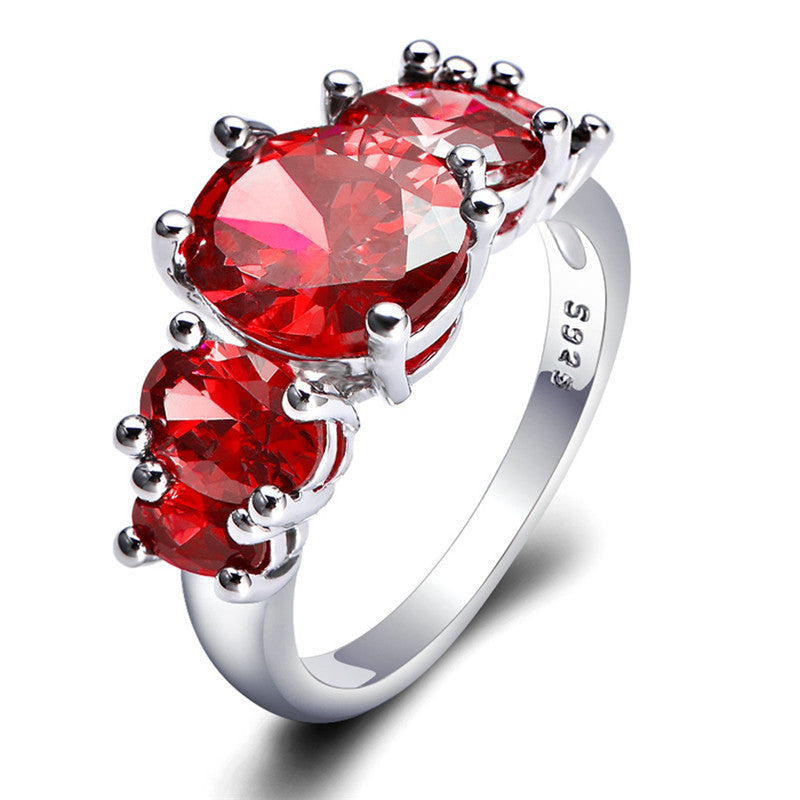 Wholesale Copper Plated Platinum Ring Exquisite Zircon Jewelry ACC-RS-YaRL002