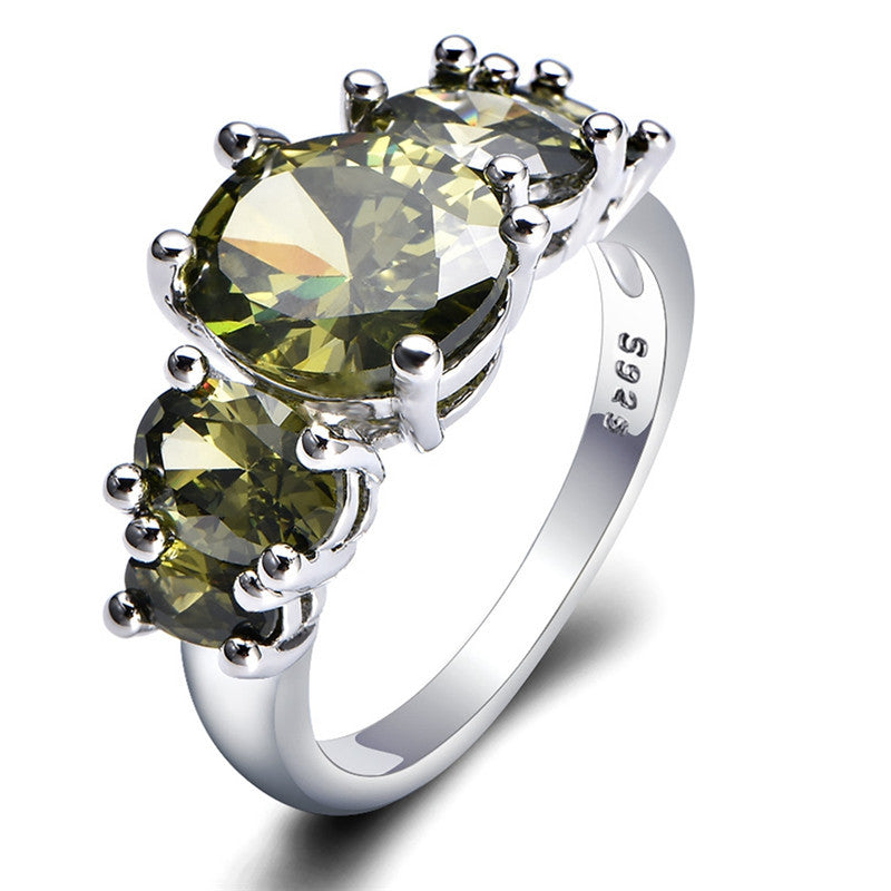 Wholesale Copper Plated Platinum Ring Exquisite Zircon Jewelry ACC-RS-YaRL002