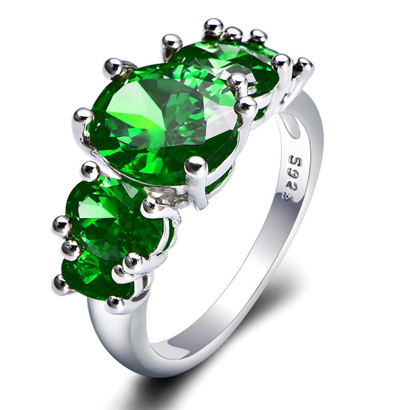 Wholesale Copper Plated Platinum Ring Exquisite Zircon Jewelry ACC-RS-YaRL002