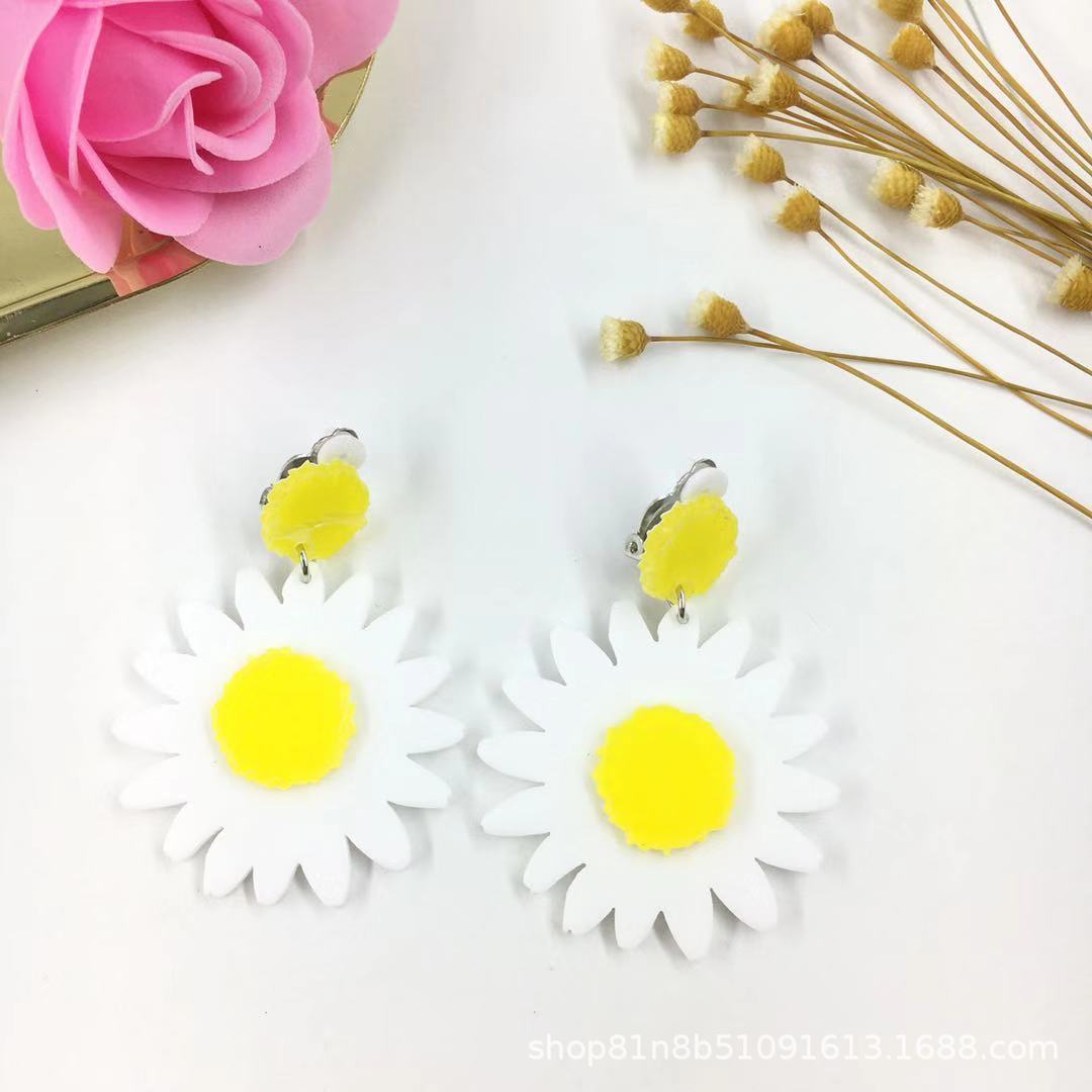 Wholesale Ear Clip Acrylic Earrings Cute Earrings ACC-ES-ChiCha002