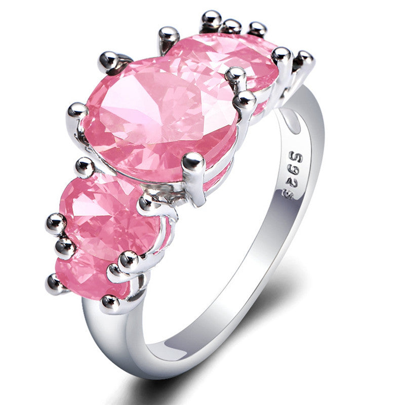 Wholesale Copper Plated Platinum Ring Exquisite Zircon Jewelry ACC-RS-YaRL002