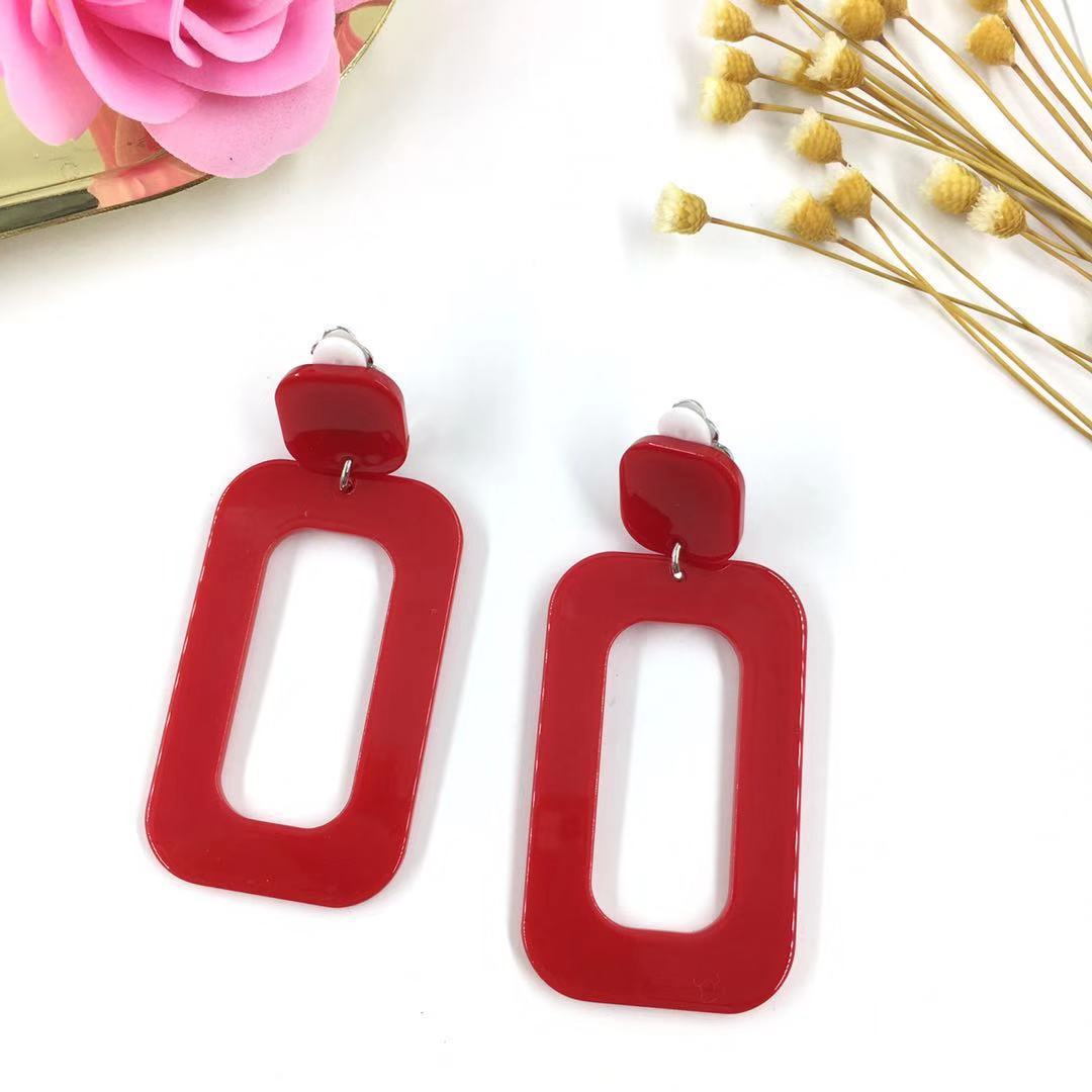 Wholesale Ear Clip Acrylic Earrings Cute Earrings ACC-ES-ChiCha002