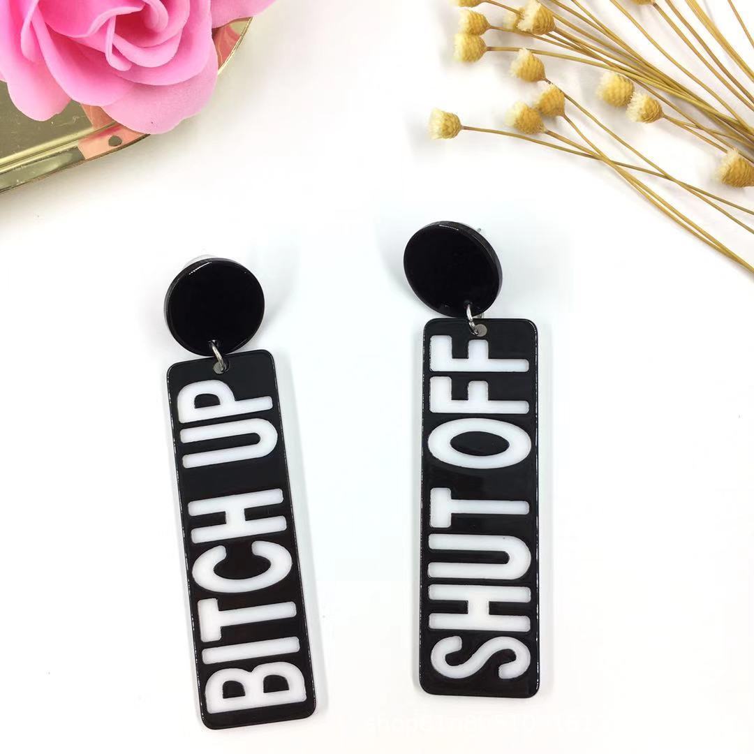 Wholesale Ear Clip Acrylic Earrings Cute Earrings ACC-ES-ChiCha002